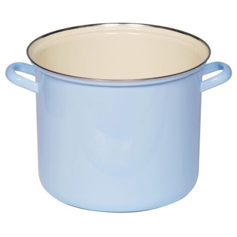 Riess pentola alta con bordo cromato Ø18cm 3 litri smalto Classic Pastel Blue