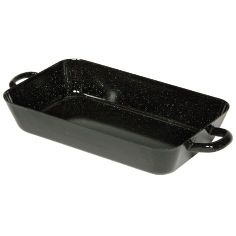 RIESS Profi Pfanne Email, schwarz, Länge: 330 mm