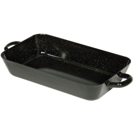 RIESS Profi Pfanne Email, schwarz, Länge: 370 mm