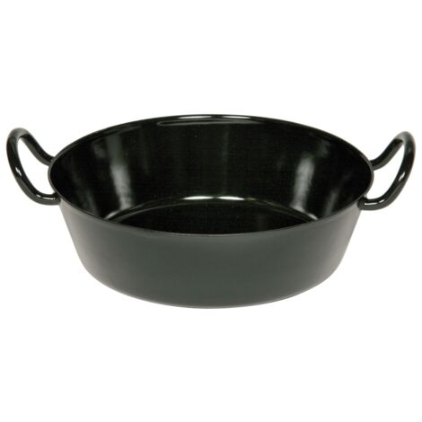 Riess Schnitzelpfanne Ø34cm 4,5L Schwarz Emaille