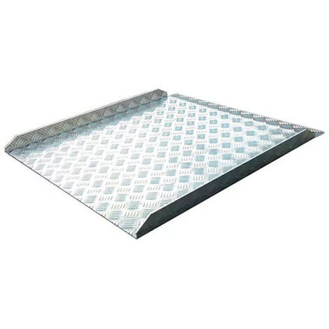 Riffelblech Türschwellerampe 800mm Riviera - max. Überbrückungshöhe: 12cm - Traglast : 300kg - RR/0800