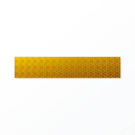 Riflettori 4 pezzi di riflettori autoadesivi 15 x 3 cm, sicurezza al buio, adesivi riflettenti, adesivi, adesivi riflettenti, adesivi per scale, adesivi riflettenti di sicurezza (giallo)