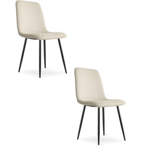 RIFT Stuhl - beige / schwarze Beine x 2