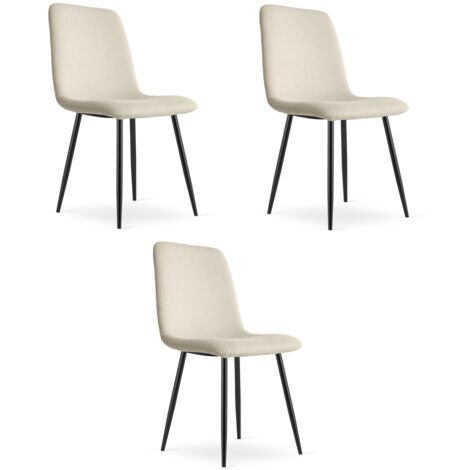 RIFT Stuhl - beige / schwarze Beine x 3