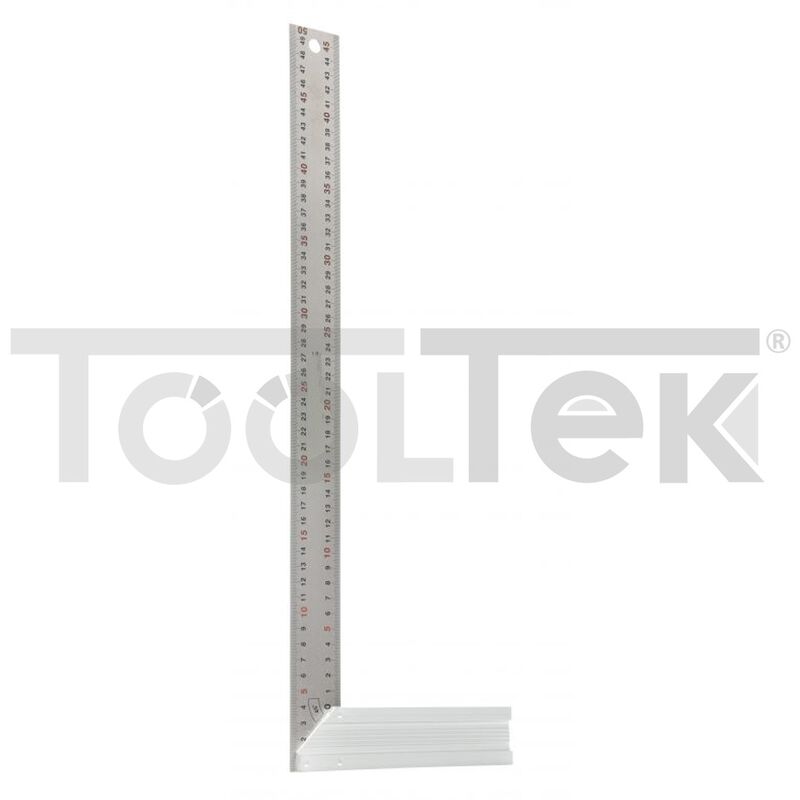 Image of Tooltek - riga righello da lavoro a squadra solido 50cm