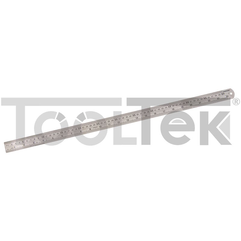 Image of Tooltek - riga righello da lavoro in acciaio 600mm silverline MT68