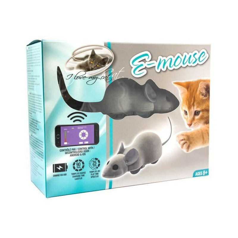 Souris connectée E Mouse - I Love my cat - Pour chat - Riga