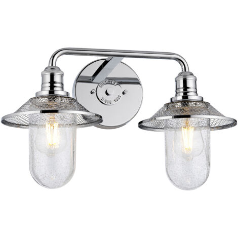 Rigby Hinkley Lampada da parete a 2 luci Cromo lucido IP44