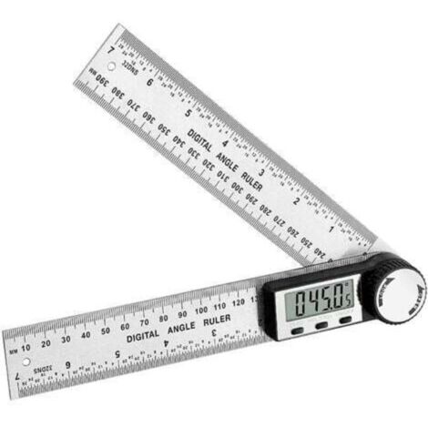 Righello angolare digitale 2 in 1 LaBlanc con funzione HOLD/REV, inversione zero, 200 mm, in acciaio inossidabile, con display LCD (mm/pollici) per la lavorazione del legno e l'edilizia.