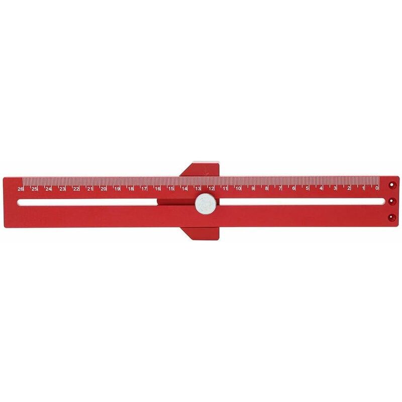 Image of Fortuneville - Righello di marcatura di tipo t Cintura in lega di alluminio rossa Strumento di marcatura di precisione per la lavorazione del legno