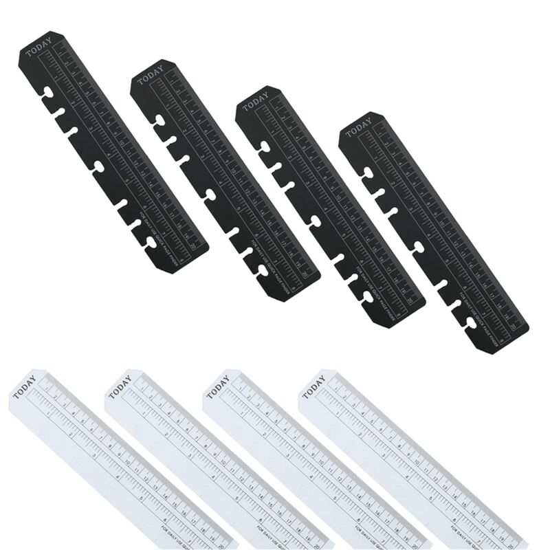 Image of Tlily - Righello di Misurazione nel Plastica da 8 Pezzi Trova Pagina Rapida Borsa Segnapagina Segnalibri pvc per Quaderno con Raccoglitore un 6 Fori