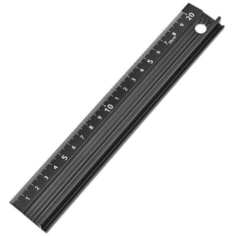 Righello graduato in metallo KZQ, strumento di taglio di sicurezza, strumento fai da te, righelli triangolari antiscivolo per architetti e ingegneri (20 cm)