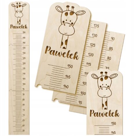 Righello in legno per bambini Righello per misurare l'altezza con NOME