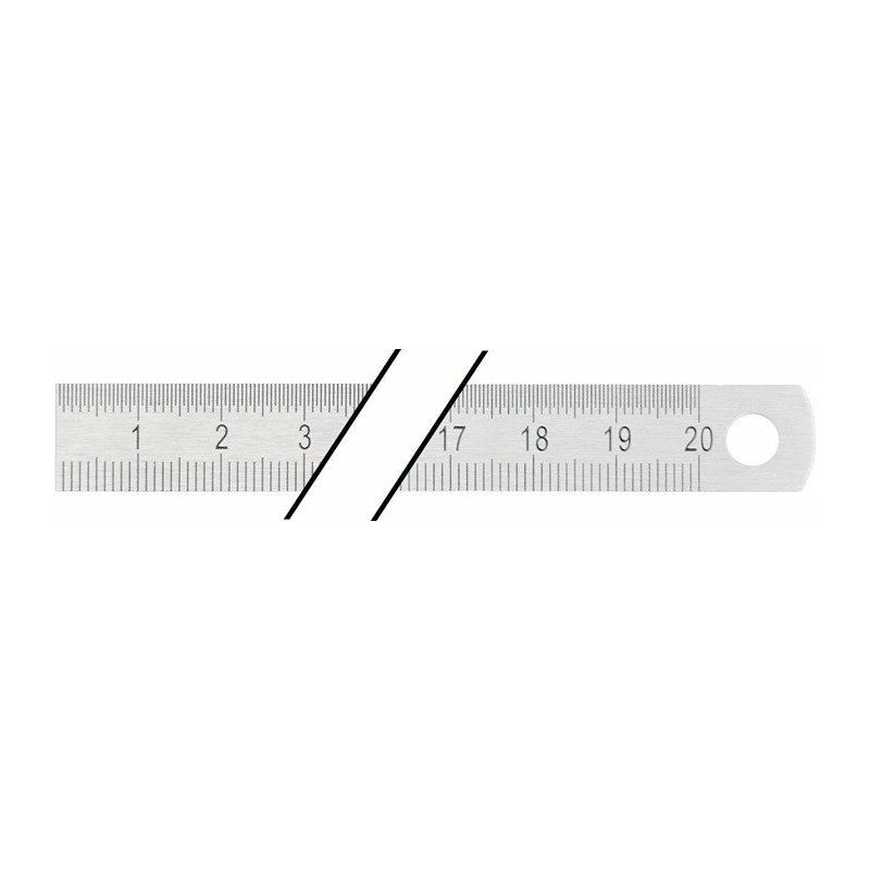 Image of Righello in metallo L.200mm flessibile acciaio graduazione g B -mm / 1 / 2mm