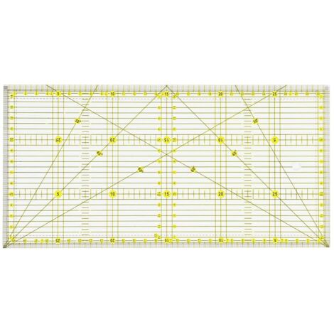 Righello patchwork 15 x 30 cm con indicazioni angolari, righello da cucito preciso per quilting, cucito e patchwork