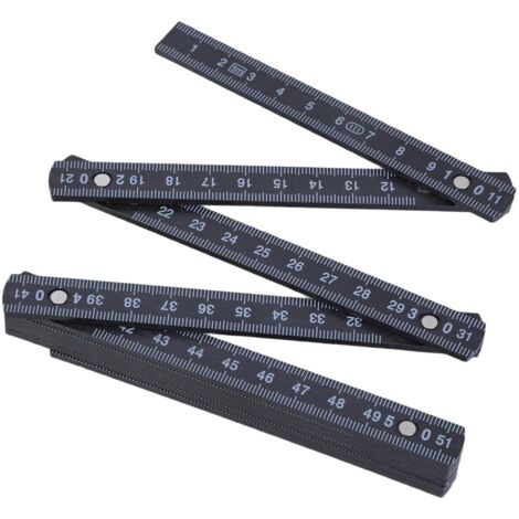 Righello pieghevole multifunzione da 1 metro, 2 pezzi, con marcatura chiara per misurazioni precise in progetti domestici e di officina. Stampa chiara della scala.