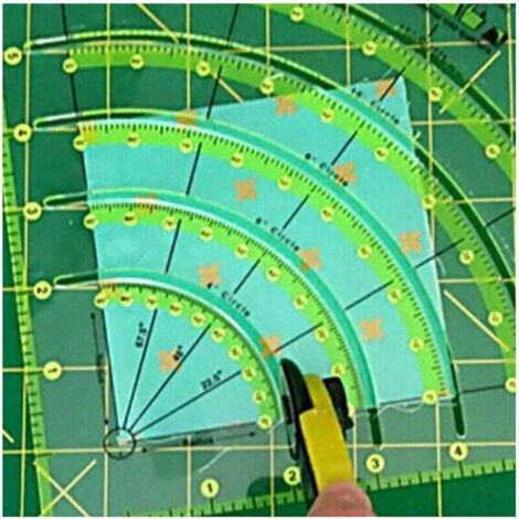 Righello quadrato, righello patchwork, righello per cucito patchwork, righello patchwork fatto a mano, con righello a griglia bicolore, righello patchwork trasparente universale, accessori per quiltin