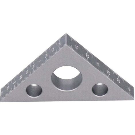 Righello triangolare Ulisem in lega di alluminio spessa argentata ad alta durezza, righello di altezza in lega di alluminio spessa, strumento di misurazione per la lavorazione del legno in misure metr