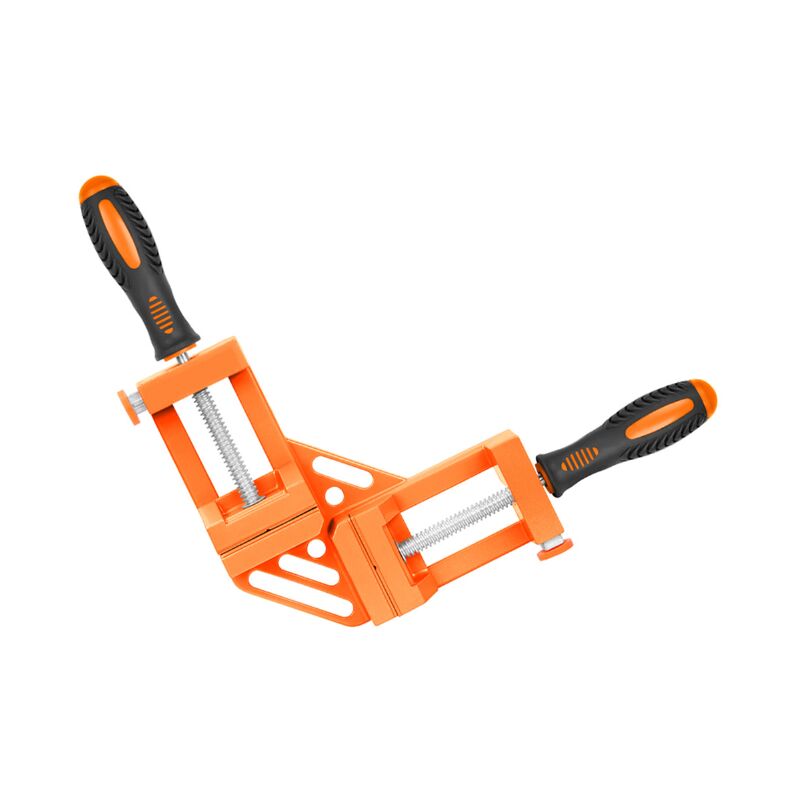 Right Angle Clamp, 90 Degree Angle Vise Aluminum Alloy Welding Clamp with 2 Adjustable Handle, Woodworking Carpenter Clamp Vise, Hand Tools – Orange