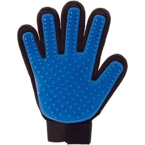 Right Hand Gant Magic Brosse de Nettoyage pour Animaux de Compagnie, Bleu