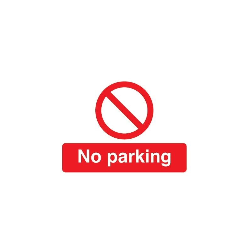 No Parking Rigid PVC Sign - 600 X 450MM - Sitesafe