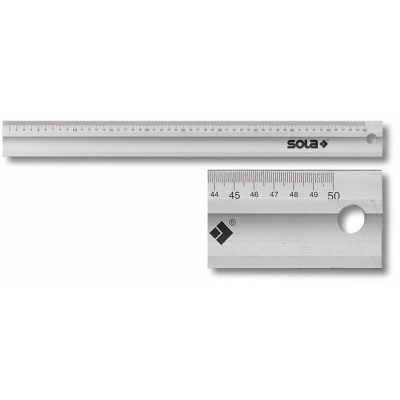 Rigid Ruler - Sola - 56100401 - Aluminium - 500 mm - Grey