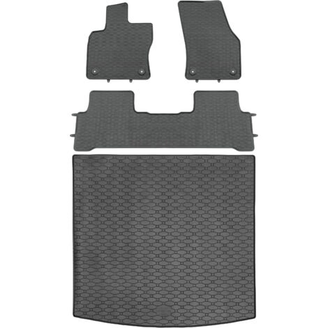 RIGUM 437065 Maletero + Alfombrillas GEYER 891/3C - VW Touran II Minivan 09.2015 (maletero superior) reposapiés AV2 delantero - INSTALADO
