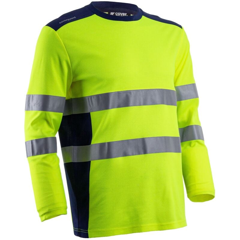 T-shirt de travail manches longues haute visibilité rikka - Jaune FLuo m - 44/46