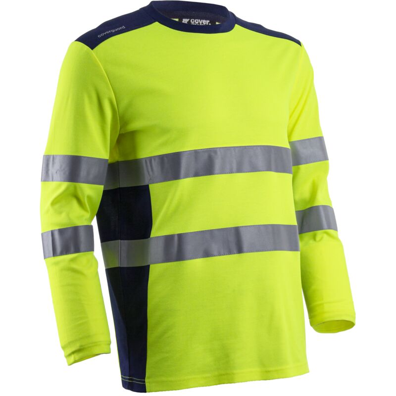 T-shirt de travail manches longues haute visibilité rikka - Jaune FLuo xl - 52/54