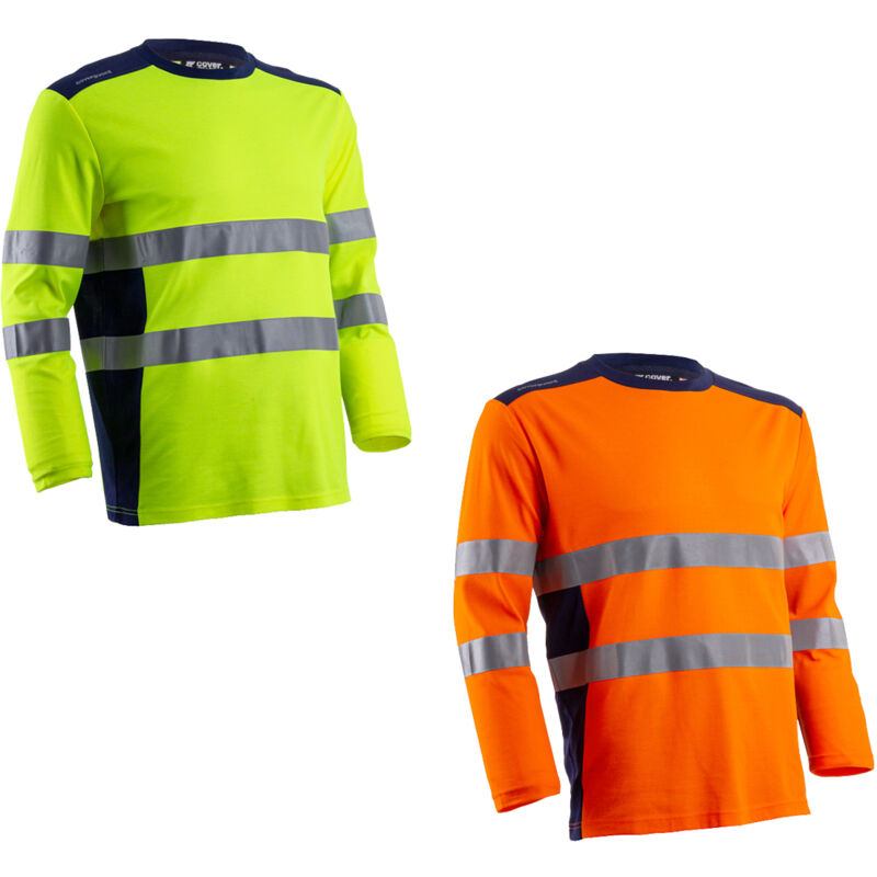 T-shirt de travail manches longues haute visibilité rikka - Orange FLuo xl - 52/54