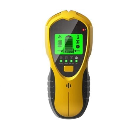 Rilevatore da parete 4 in 1 con display LCD, rilevatore alimentato a batteria da 9 V per il rilevamento di metalli, fili e montanti in legno in pareti, pavimenti e soffitti.