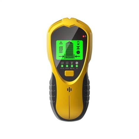 Rilevatore da parete 4 in 1 con display LCD, rilevatore con batteria da 9 V, per il rilevamento di metalli, fili, montanti in legno in pareti, pavimenti e soffitti