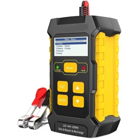 Rilevatore di batteria al litio per batteria al piombo per auto Caricabatterie restauratore 3 in 1