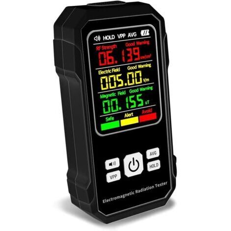 Rilevatore di campi elettromagnetici, tester di intensità del campo elettrico, tester di intensità del campo magnetico, dispositivo di rilevamento della potenza a radiofrequenza con allarme acustico