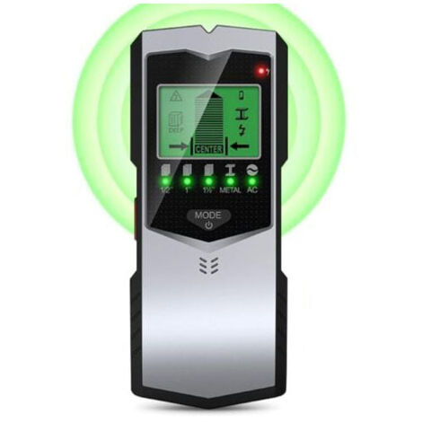 Rilevatore di cavi, rilevatore da parete 5 in 1 con display LCD, rilevatore di metalli da parete, rilevatore di materiali con allarme audio, rilevatore di legno, metallo, corrente alternata da parete