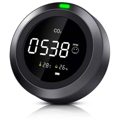 Rilevatore di CO2, monitor della qualità dell'aria interna 3 in 1, rilevamento di anidride carbonica, temperatura e umidità, rilevatore di CO2 NDIR XXW