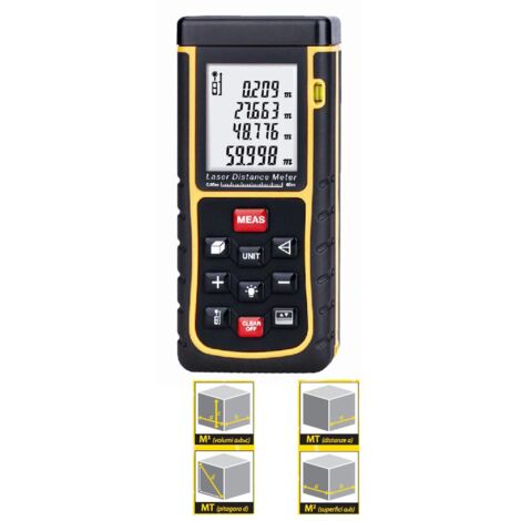 RILEVATORE DI DISTANZE LASER METRO LASER PORTATA MT.60