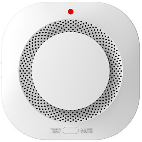 Rilevatore di fumo, allarme antincendio per casa a batteria, durata sensore 10 anni, di tipo fotoelettrico, con pulsante test/tacitazione - 1 pezzo (batterie non incluse)