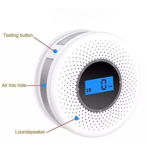FLITI Rilevatore di fumo e monossido di carbonio in 1: protezione antincendio e sicurezza grazie al rilevatore di fumo CO+EN14604 e EN50291 TUV