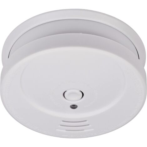 Rilevatore di Fumo RM C 9010 BRENNENSTUHL, Allarme Fumo Certificato EN 14604, Segnale Penetrante da 85 dB, Batteria Sostituibile Durata Min. 1 Anno Inclusa nella Confezione, Sensore Fumo Bianco