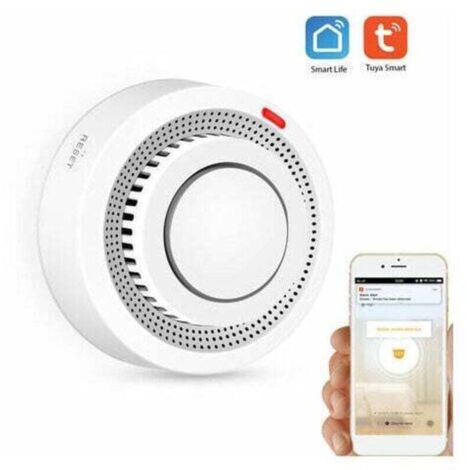 Rilevatore di fumo Wi-Fi, sensore intelligente, allarme antincendio, sistema di sicurezza wireless, Smart Life, app Tuya, controllo intelligente, casa, per cucina, negozio, hotel, fabbrica
