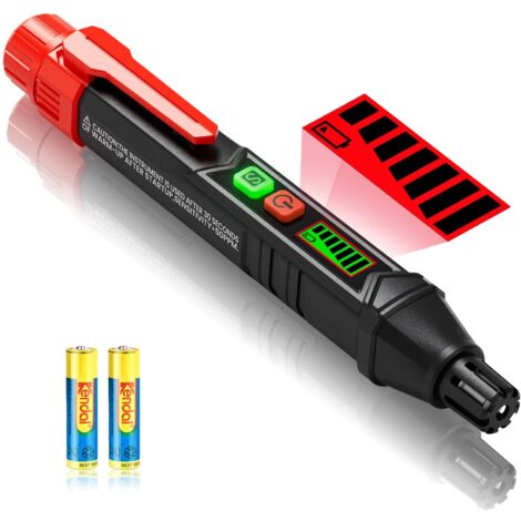 Rilevatore di Gas per Casa e Camper - Rileva Metano, Propano e Altro (INCL. 2 Batterie, Borsa da Trasporto, Manuale in Francese) - Rosso