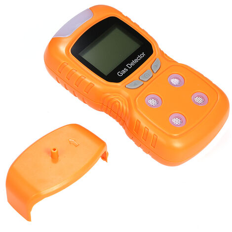 Rilevatore di gas quattro in uno con display LCD + allarme acustico e luminoso a vibrazione arancione standard europeo