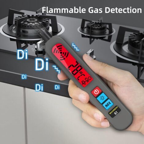 Rilevatore di gas ricaricabile Rilevatore di perdite di gas naturale con vibrazione Allarme visivo e acustico Penna multigas per casa Butano Propano RV