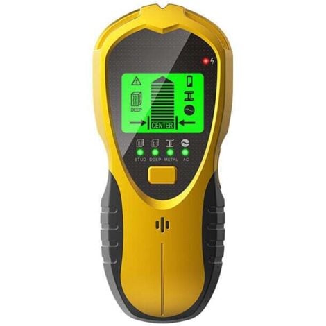 Rilevatore di metalli da parete 4 in 1 con display LCD, rilevatore di montanti, rilevatore con batteria da 9 V per il rilevamento di metalli, fili elettrici, montanti in legno in pareti, pavimenti e s