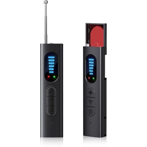 Rilevatore di microspie anti-spia, rilevatore di microspie wireless RF per telecamere nascoste, rilevatore di dispositivi di ascolto GSM, radar, scanner radio, allarme wireless, versione aggiornata