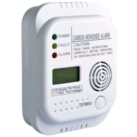 Rilevatore di monossido di carbonio a batteria, rilevatore di gas con display e indicatore di temperatura