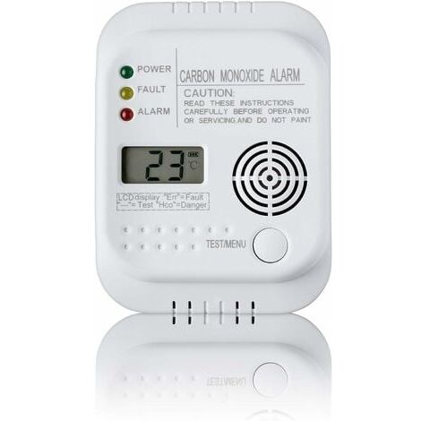 Rilevatore di monossido di carbonio KZQ, alimentato a batteria, rilevatore di gas con display e indicatore di temperatura