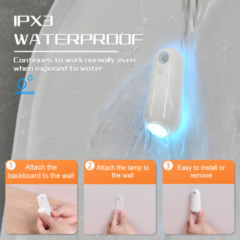 Rilevatore di movimento, luce notturna per interni, luce LED per WC, ricaricabile, colori RGB variabili, luce per WC per l'addestramento all'uso del vasino, adatta per decorare il bagno di bambini e b
