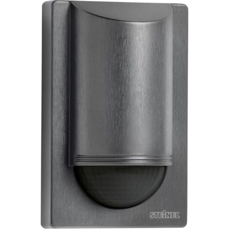Rilevatore di movimento Steinel IS 2180 ECO antracite, sensore PIR 180°/12 m, carico di commutazione LED 350 W, sensore a parete, protezione anti-scivolo